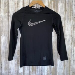 Nike Pro Kids Black Long Sleeve